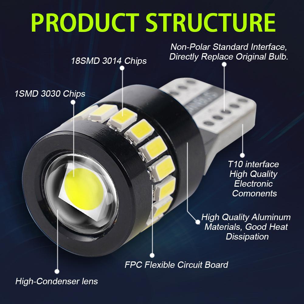 12V W5W T10 Car Width Light LED Profile Light High Quality Small Light Instrument Light Super Bright License Plate