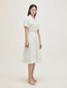 ROEM Short Sleeve Flare Long Dress Rmowg24S12