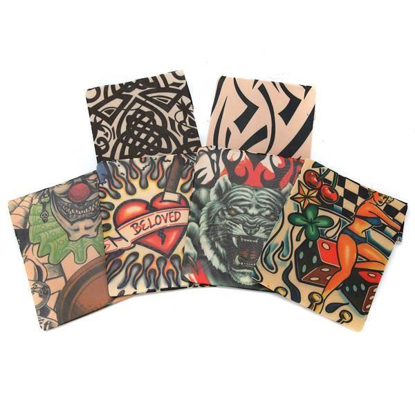 TEMPSA 6 Pcs Faux Sleeve Tattoos Costume Fancy Dress Random Color