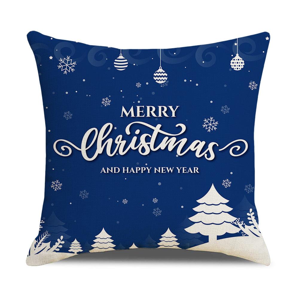 New Mixed Color Christmas Pillow Sofa Cushion Cover Peach Skin Lumbar Cushion Household Products