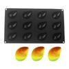 Moule en Silicone 12 cavités pour Gâteaux Mousse Mangue Moule en Silicone Forme Fruit pour Chocolat Moule en Silicone pour Pâtisseries Françaises