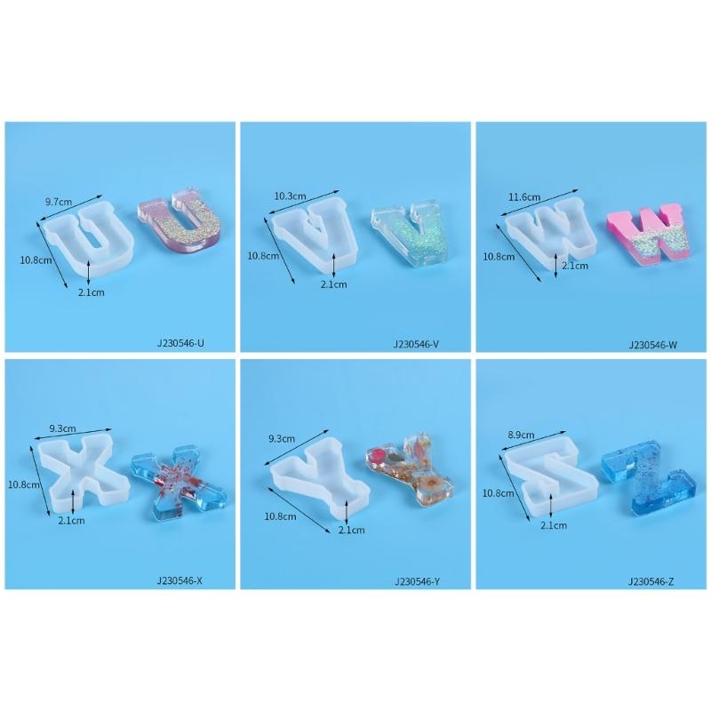 Alphabet Silicone Casting Mould Resin Letter Mold Keychain Pendant Capital Table Ornament Epoxy Mold DIY Jewelry Craft