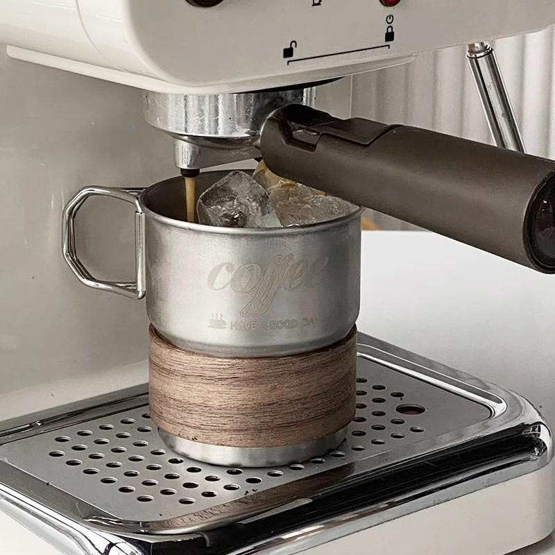 290ml 304 Stainless Steel American Coffee Cup with Lid, Anti Scalding Mug, Outdoor Camping Cup  Tea Cup Set