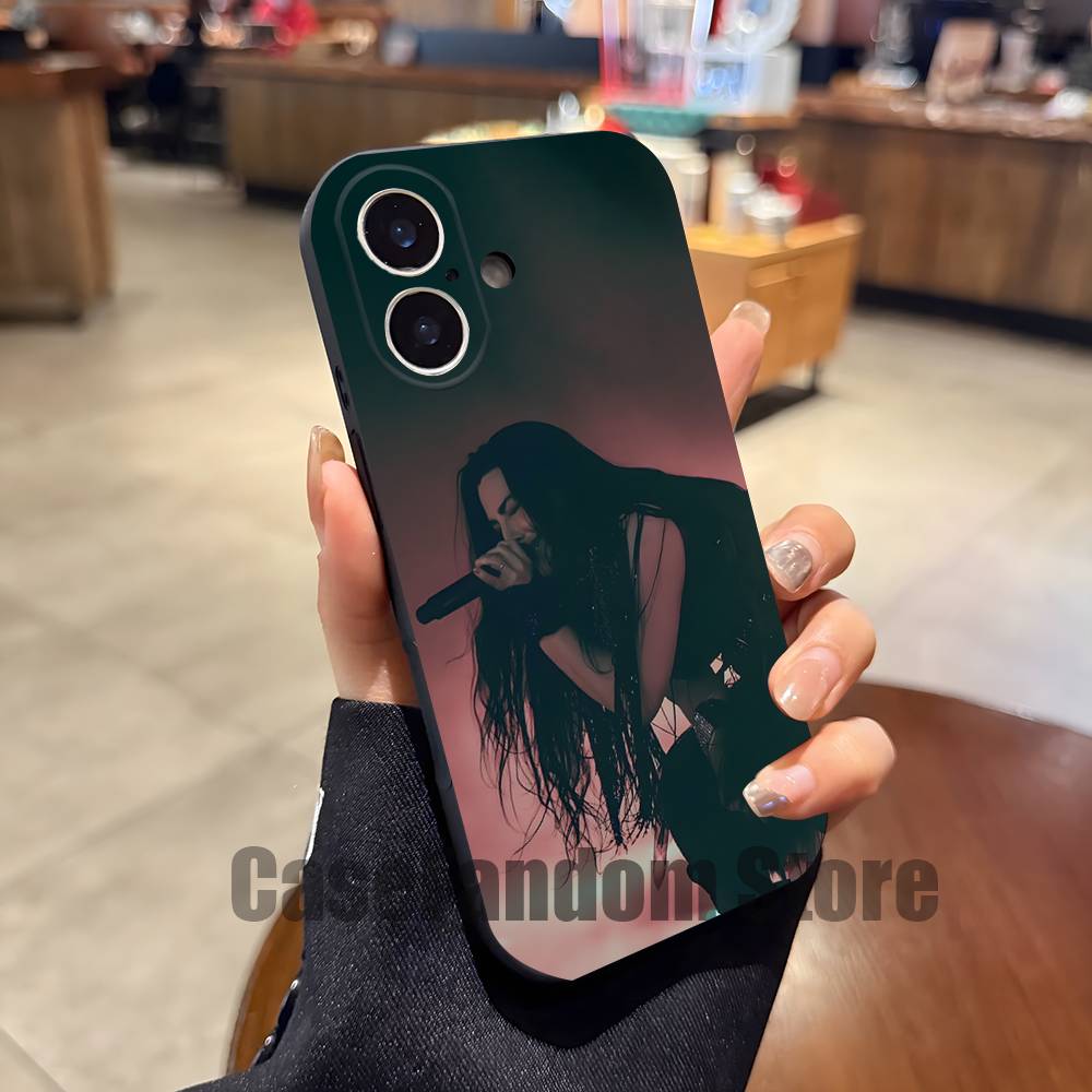E-Evanescence Fallen A-Amy Lee Wear-resistant Phone Case For iPhone 17,16,15,14,13,12,11,Pro,Max,Plus Black Soft Cover