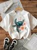 Harajuku Graphic Sea Turtle with Floral  Cotton Womens Retro Print TShirt Crew Neck Short Sleeve Top Vintage Shirt