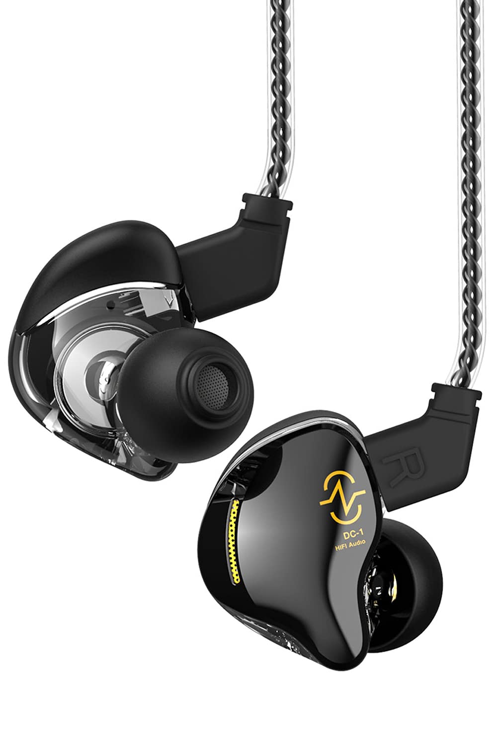 

Yinyoo CCZ Coffee Bean Monitor 10mm Dual Magnetic Monitors with Detachable Deep Coffee Bean Compatible with In-Ear Earphones, 1DD, Chinese-made, чёрный