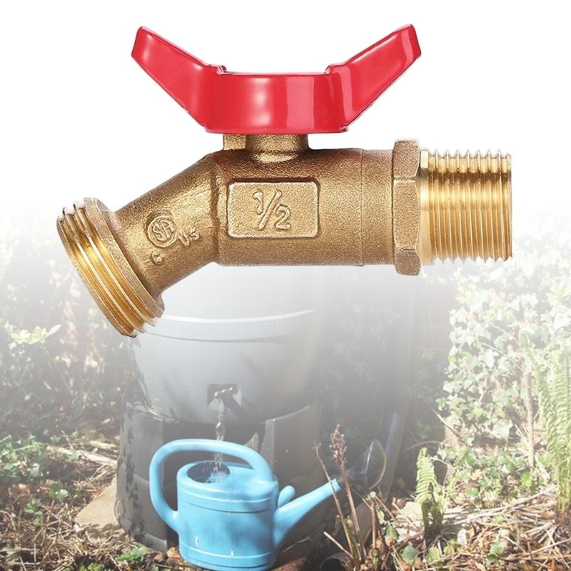 3/4inch GHT Outlet x NPT Inlet Brass Faucet Ball Valves High Flows Water Spigot Garden Hose Adapter Water Pipe Fitting