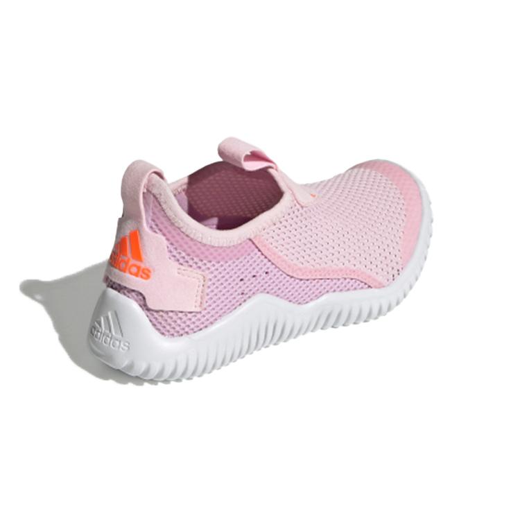 adidas Rapidazen S .Rdy C Slip Resistant Abrasion Resistant Mid Top Kids' Running Shoes Pink White FZ3955