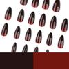 Gothic black smudge gradual change hot-selling wearing nail art nail piece short almond nail piece