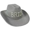 Bride Glitter Hat with Hand Beading Blingbling Crystal Cowgirl Hat Beaded Heavy Cowgirl Hat for Bachelorette Party
