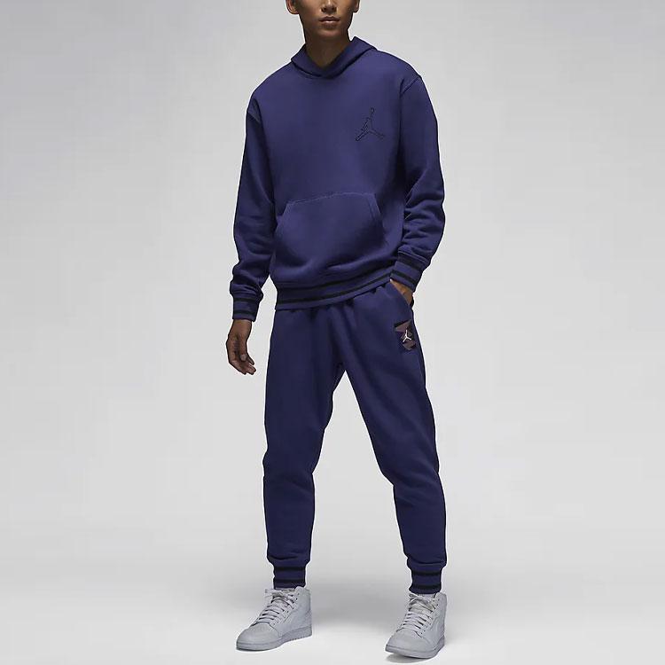 Jordan Flight MVP Letter Logo Print Casual Pullover Hoodie Men Tops Purple FD7403-502