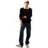 Calvin Klein Lässiger Pendler Bestickter V-Ausschnitt Zopfstrickpullover Unisex Pullover Space-Black J326795-BEH