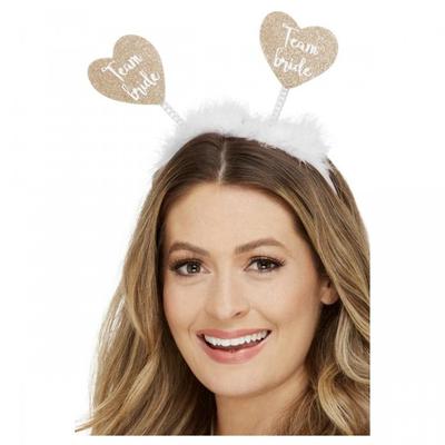 Smiffys Womens/Ladies Team Bride Heart Boppers Headband