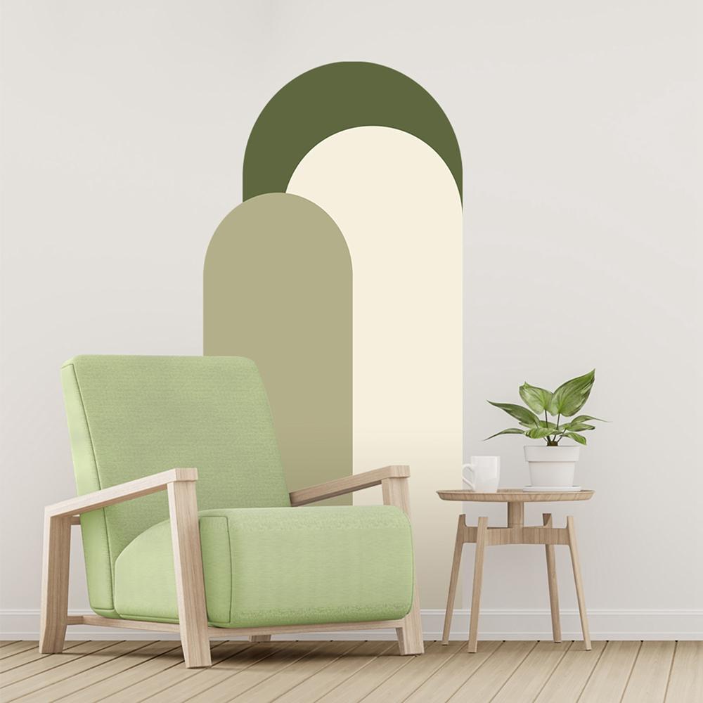 Samolepící samolepky na stěnu Boho Arch Jednobarevné geometrické umělecké dekorativní tapety Vinyl Decal Living Room Home Decor 52x140cm