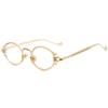 Brand Mens Womens Luxury Gold Metal Designer Sunglasses Oval Round Gothic Sunglasses Retro Vintage Steam Punk Sunglasses
