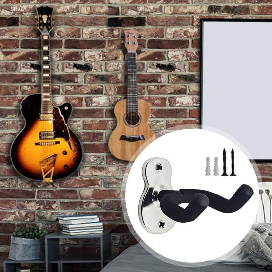 Gitar Veggfeste Henger Kraftig Metall Gitarholder Bass Ukulele Akustisk Klassisk Elektrisk Gitar Stativ Krok Gitar Tilbehør