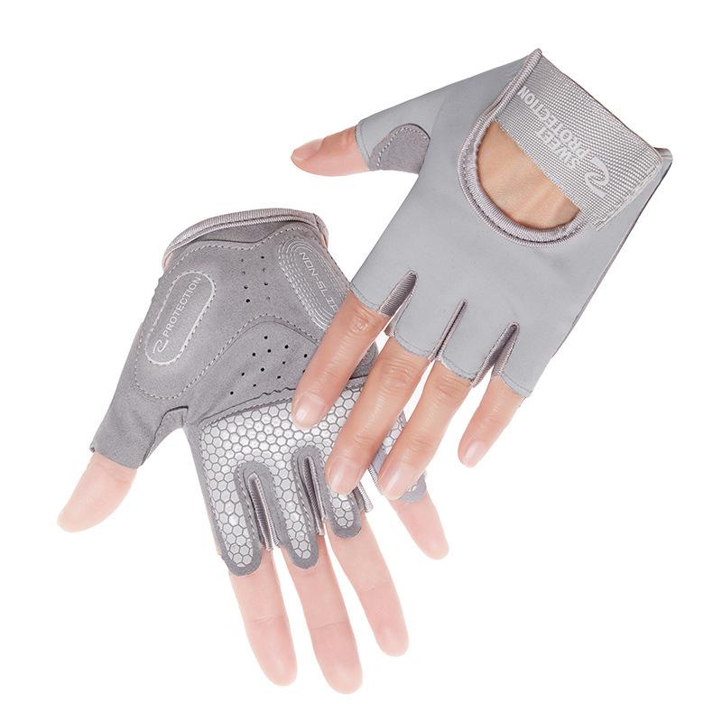 Sports cycling gloves women's half finger non-slip wear-resistant yoga outdoor running breathable fitness gloves