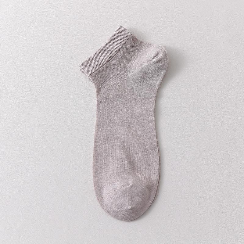 

Мужские летние тонкие однотонные простые деловые носки, впитывающие пот, дышащие, бесшовные 1 pair серый