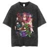 Anime Demon Slayer Rengoku Kyoujurou Graphic Printed Tshirt Men Women Manga T-shirts Washed Cotton Tee Harajuku Male T Shirt