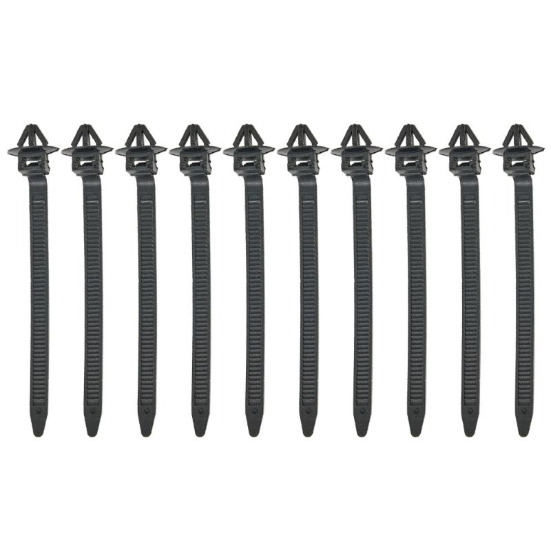 Quick Release Cable Zip Ties Cable Clips for Vehicle Wire Securing Easy Installation Nylon Fasteners Black