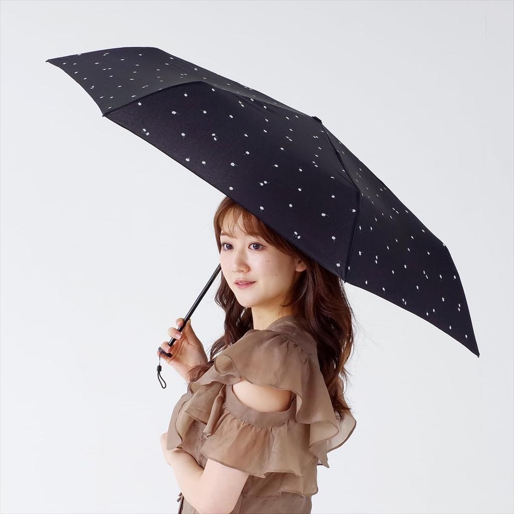 Nifty Colors Petit Flower Carbon Leichtes Mini 55 Faltschirm (1696BK)