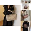 Trendy Pu Leather Tote Bag For Women Stylish Large Capacity Shoulder Bag With Zipper Closure