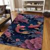 Koi Fish Pond Style Crystal Velvet Rug, Soft Anti‑Slip Crystal Velvet Carpet for Living Room Bedroom Home Decor