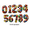 32-Inch Gold Number-Shaped Foil Balloons for Decorations