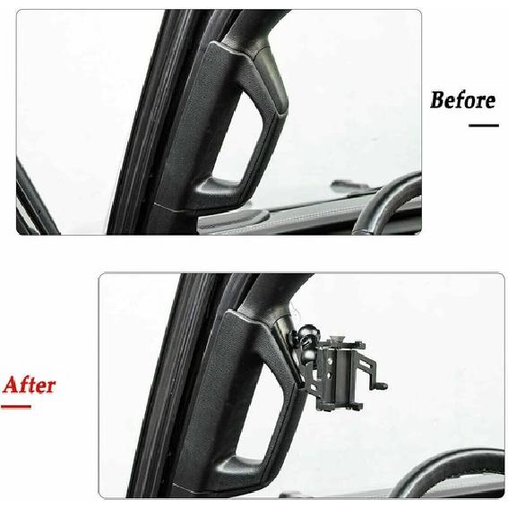 Grab Handle Phone Holder Mount Adjustable Anti-Shake for Jeep Wrangler JL JLU JT