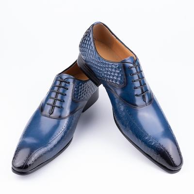 Pánské společenské boty Boční potisk Klasické oxfordky Pravá kůže Sapatos Sociais Masculino Pánská módní obuv Špičaté