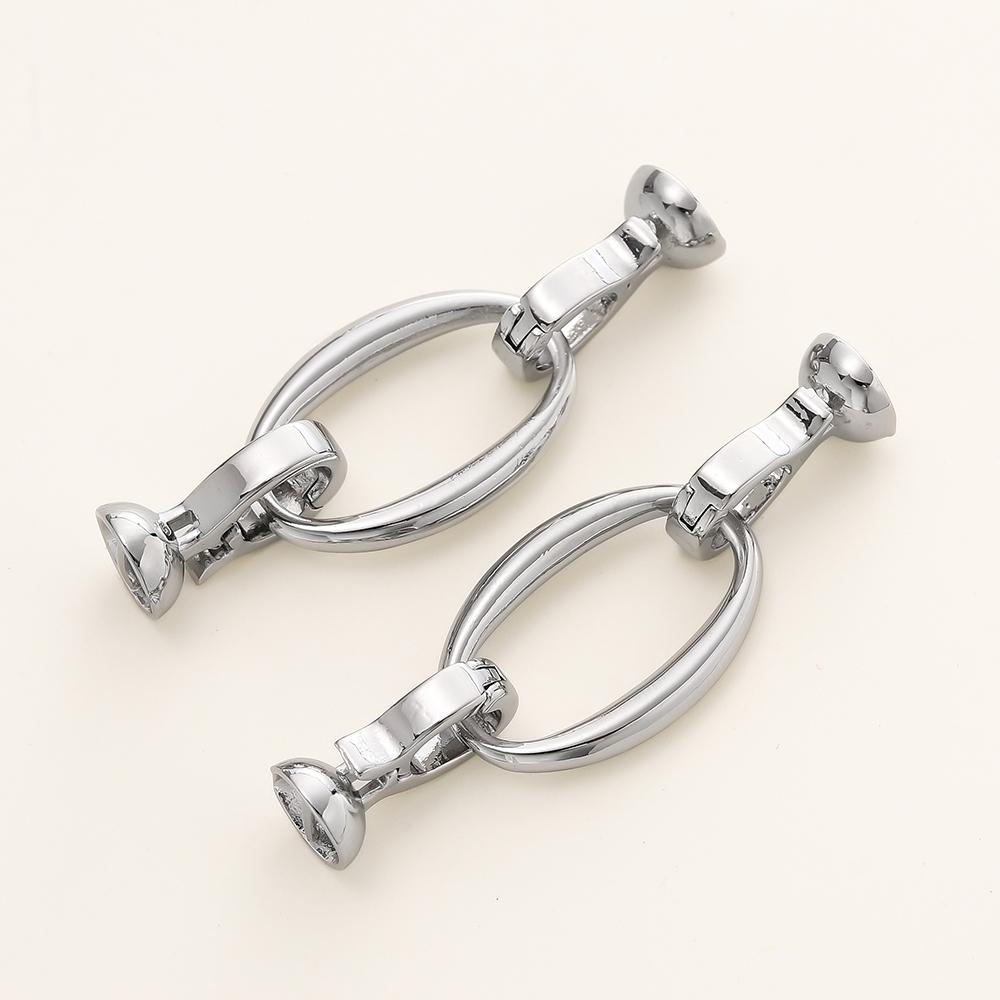 2/4pcs 14/18K Gold Color Plated Heart Bowknot Fasteners Closure Lock Connector Clasps For DIY Needlework Pearls Jewelry Making