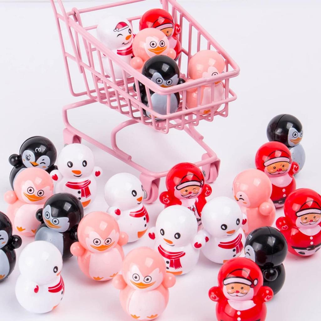 6/12/24 PCS Mini Roly Poly Toys Set Colorful Self-Righting Tumbler Fidgets for Stress Relief Office Desk Decor Classroom Rewards