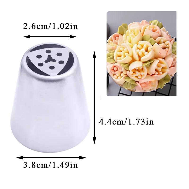 Cake Decorating Tools Flower Icing Piping Nozzle Cream Cupcake Baking Accessories 3pcs Icing Rose Pastry Nozzles