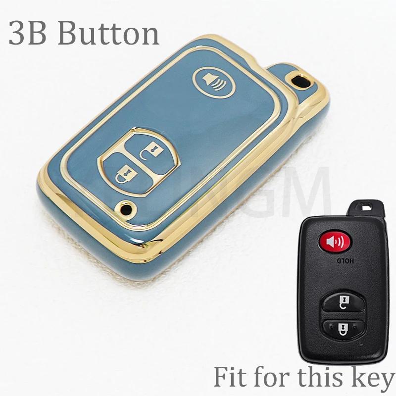 For Toyota Rav4 Land Cruiser Camry Aqua Prado Corolla Prius 2 3 4 Buttons Tpu Car Key Case Cover Keyless Remote Fob 2013 2014