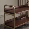 Three-Tier Storage Shelf Freestanding Desktop Organizer with Metal Frame