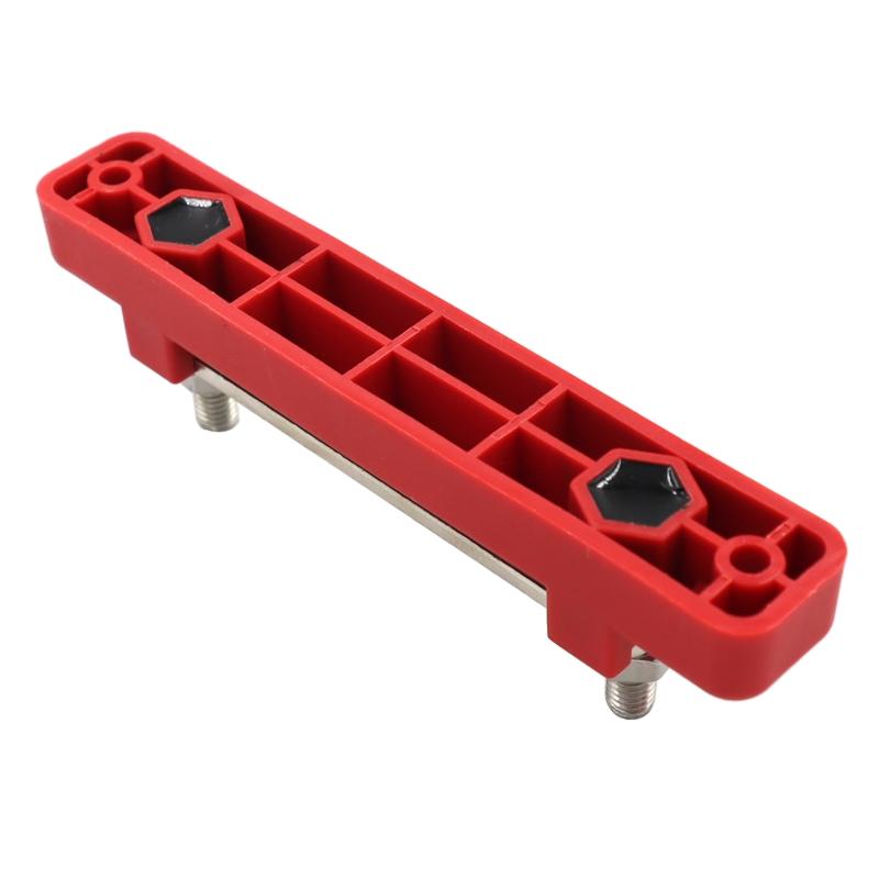 Terminal Bus Bar Ground Power Distribution Terminal Block Bus Bar with Cover for Auto Marine Car Pickup Trailer RV Boat