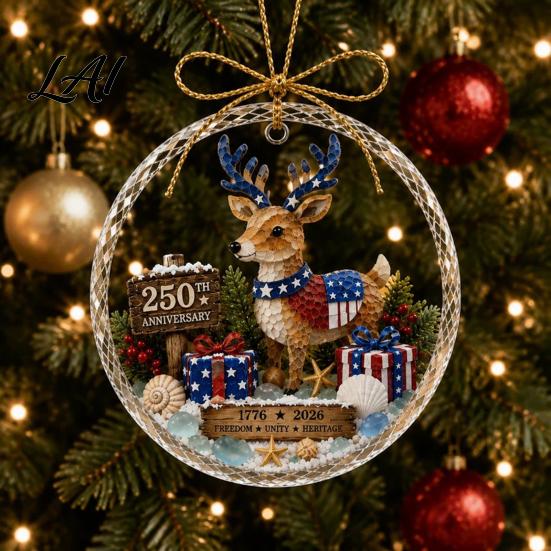 Christmas Wall Hanging Decor Ocean Themed Ornaments Lighthouse/Wreath/Santa Claus/Xmas Tree/Snowman/Deer Holiday Party Ornaments Decor Acrylic Tree