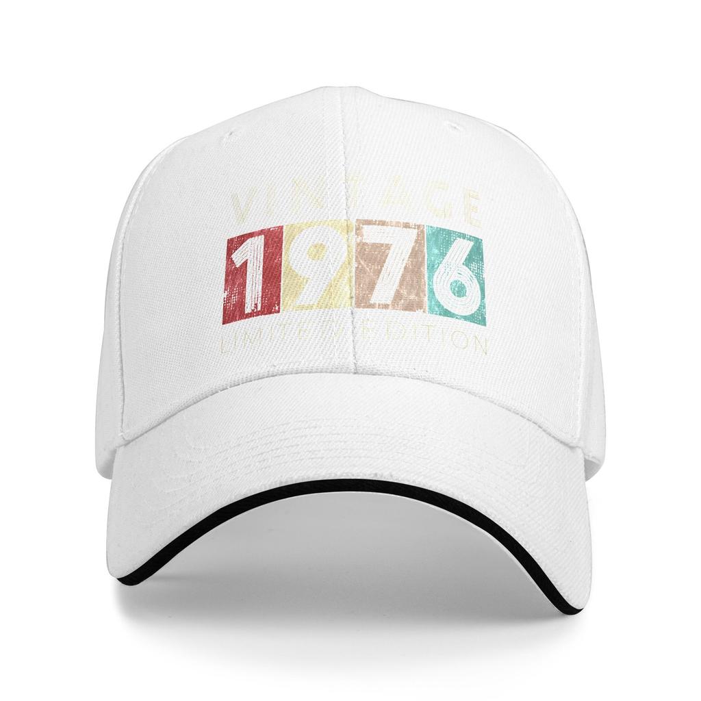 Vintage 1976 Limited Edition Birthday Gift Casual Baseball Cap Summer  Trucker Hat Hip Hop Hats Men Streetwear Baseball Caps