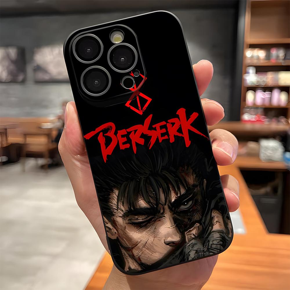 

B-Berserk Phone Case For IPhone 17 Pro Max 15 Pro 16 14 Plus 12 13 Mini 11 Pro Shockproof Soft Cover iPhone12