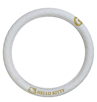 SEIWA Auto Innenzubehör Lenkradbezug Hello Kitty KT489 Weißgold Lenkrad HELLO KITTY &