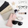 Wiszące etui na okulary Miękka skórzana torba do przechowywania okularów przeciwsłonecznych Przenośne wiszące etui kieszonkowe Smukła saszetka podróżna na okulary przeciwsłoneczne Damskie