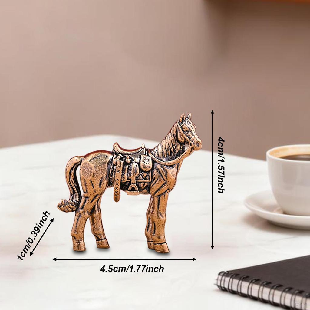 Pferd Miniaturfigur Tier Skulptur Mini Dekoration Retro Feng Shui Dekor Tischdekoration