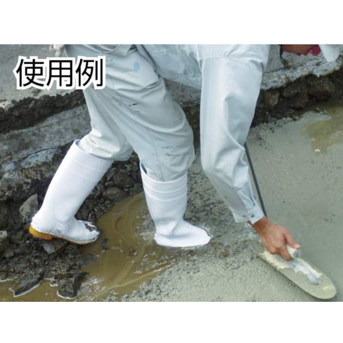 Fukuyama Rubber Galore 1 Long Oil-Resistant Boots with Steel Toe Cap (Toe Cap), White, Size 3L