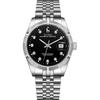 BUREI Men's Automatic Mechanical Watch Waterproof Analog Date Silver Black Casual Wristwatch