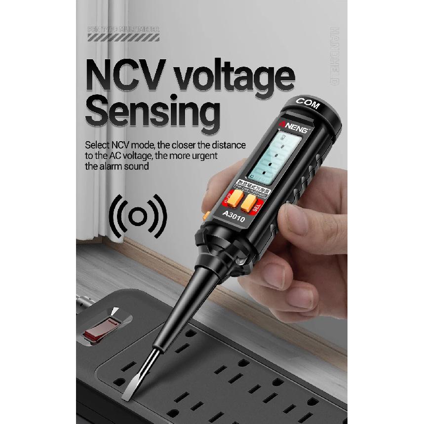 ANENG A3010 Pen-Type Multimeter 4000 Counts Digital True-RMS Backlight Multi Meter Auto Range Tester LCD Electrician Tester Tool