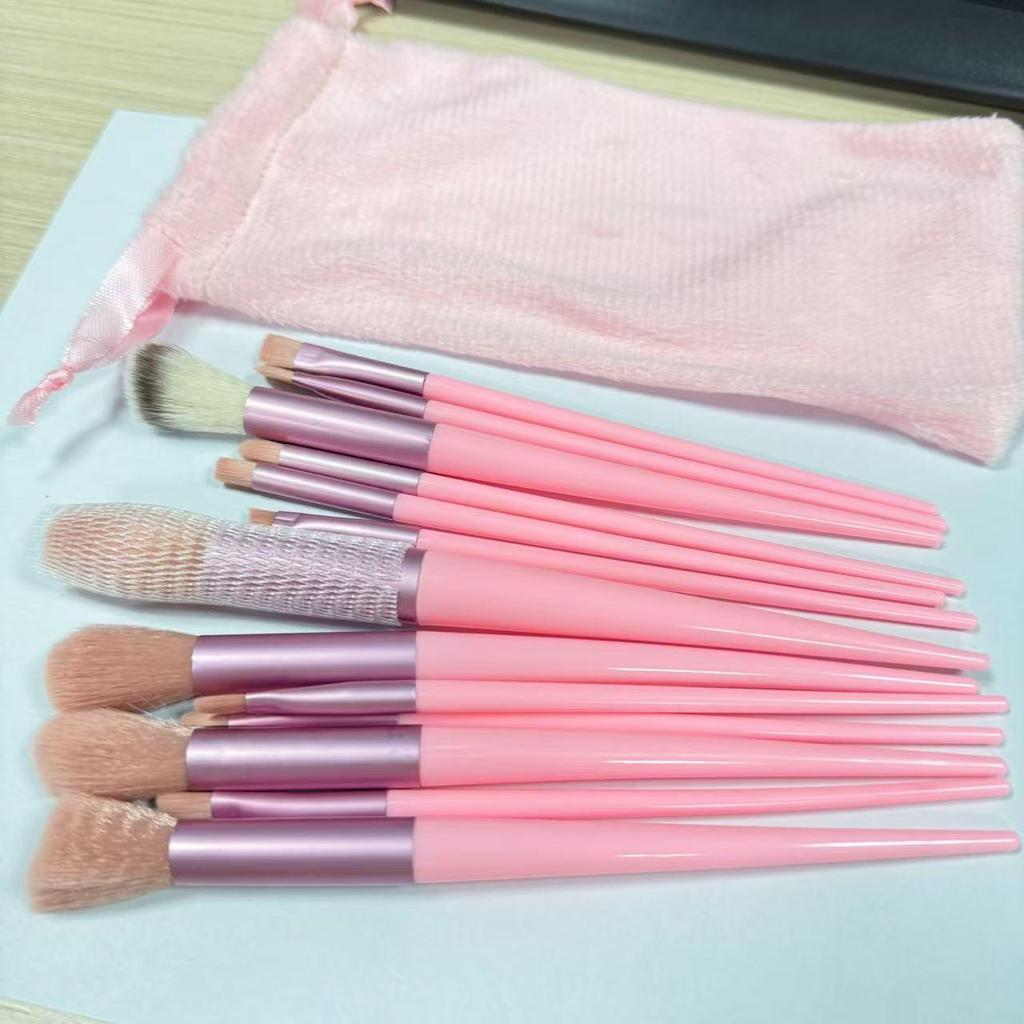 13-piece Evergreen Makeup Brush Set: Includes Eyeshadow, Blush, and Full Set Brushes. Perfect for Customizable Makeup Application!