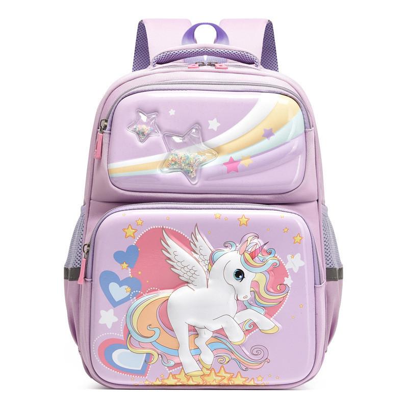 Cute Cartoon Hard Shell School Backpack For Kids Unisex Nylon Lightweight