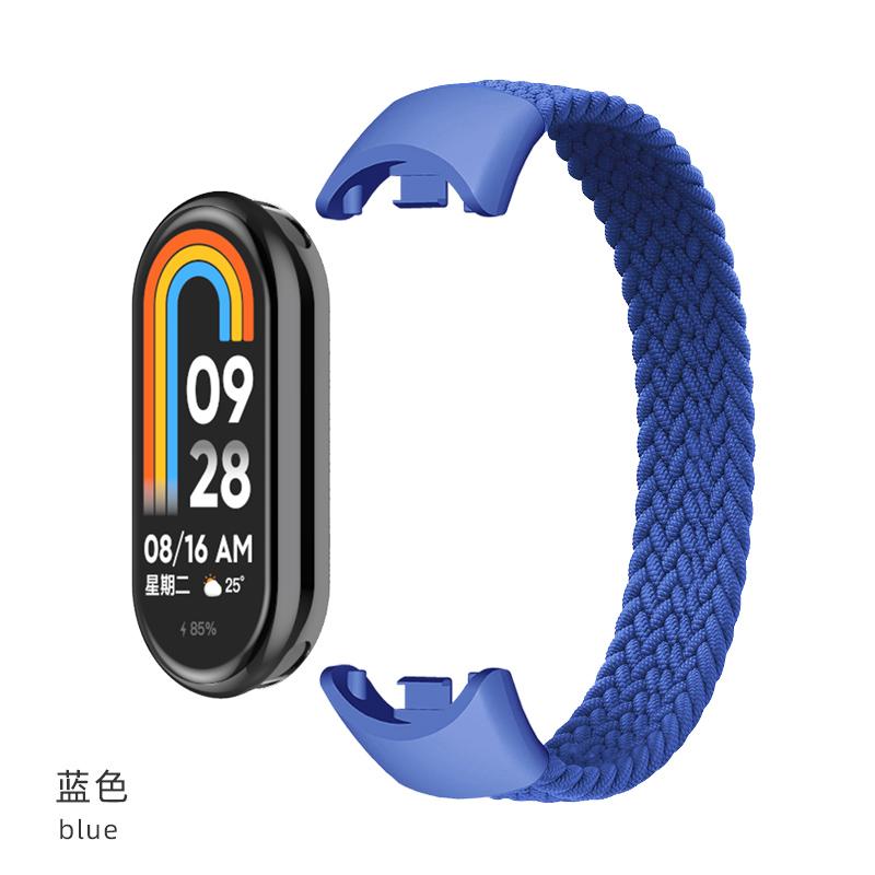 Geflochtenes Solo-Loop für Xiaomi Mi Band 10 9 8 Armband Zubehör Elastische Nylon-Uhrenarmbänder Ersatz correa bracelet Miband 8 NFC