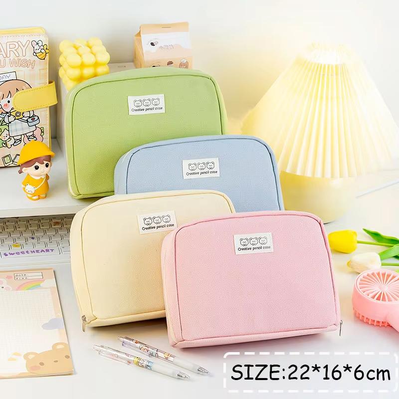 Astuccio Kawaii Grande Capacità Borsa per Penne Borsa Cosmetica Carina Organizer Portatile Coreano per Cancelleria per Studenti Materiale Scolastico