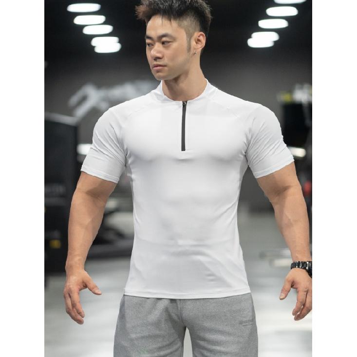 Nové pánské polo tričko vyrobené z čisté bavlny se spadlými rameny vysoce kvalitní, volný střih pro fitness, univerzální pro každodenní cvičení, s krátkým rukávem, pro volný čas